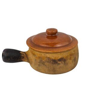 Vintage Red Wing Provincial Ware Covered Handled Casserole Dish/Crock Lid